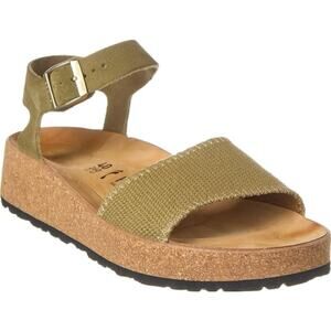 Birkenstock Papillio Women's Platform Sandals 41 10 Narrow Glenda Faded Khaki